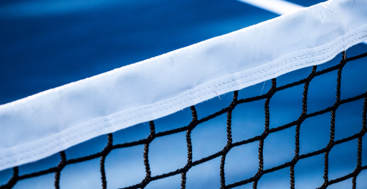 White and black Tennis court net